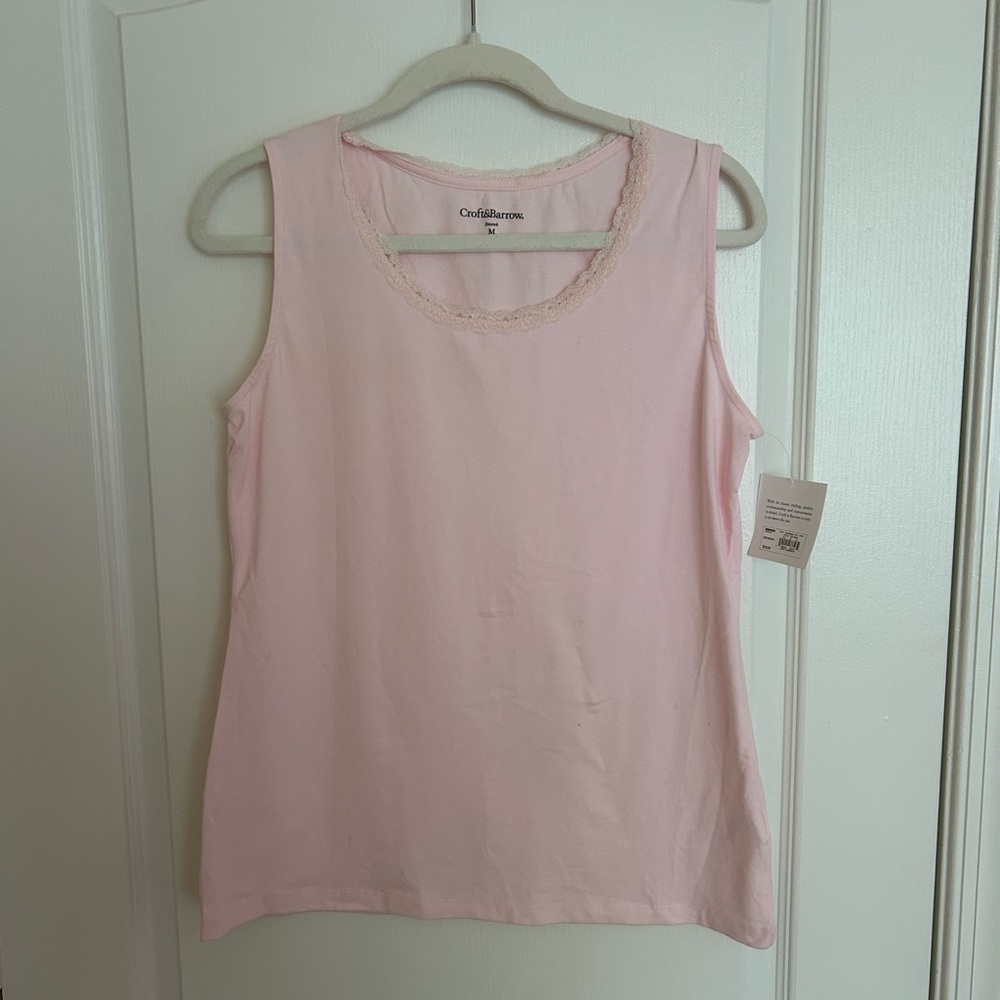 Croft & Barrow Pink Sleeveless Tank Top